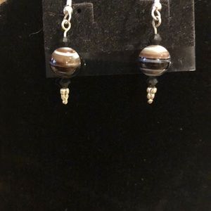 Black-brown earrings